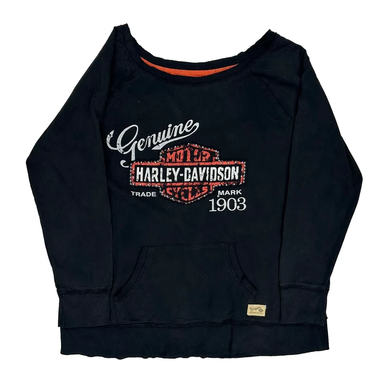 Motorcycles Harley Davidson Graphic Sweatshirt - XL Black Cotton