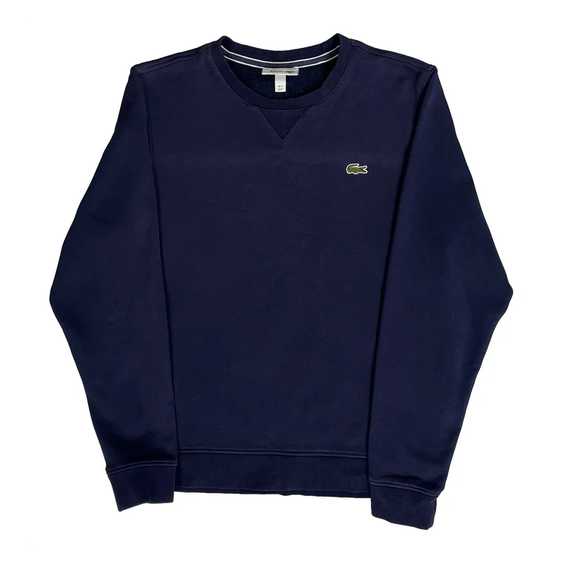 Lacoste Sweatshirt - Medium Navy Cotton