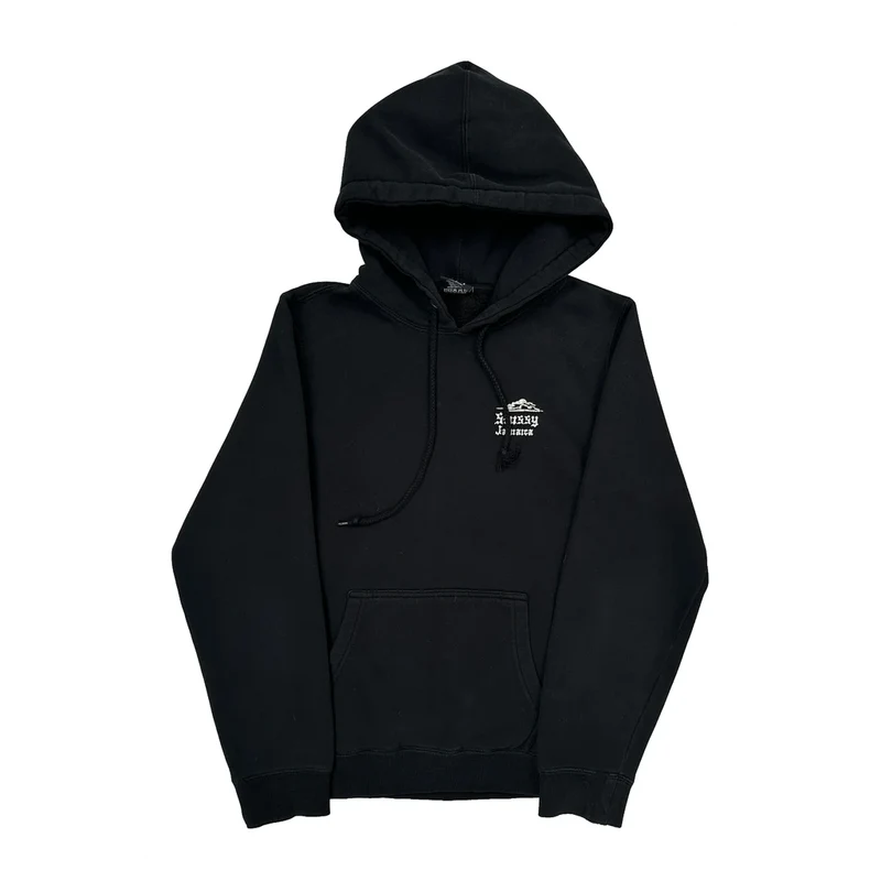 Stone Cold Paradise Stussy Graphic Hoodie - Small Black Cotton