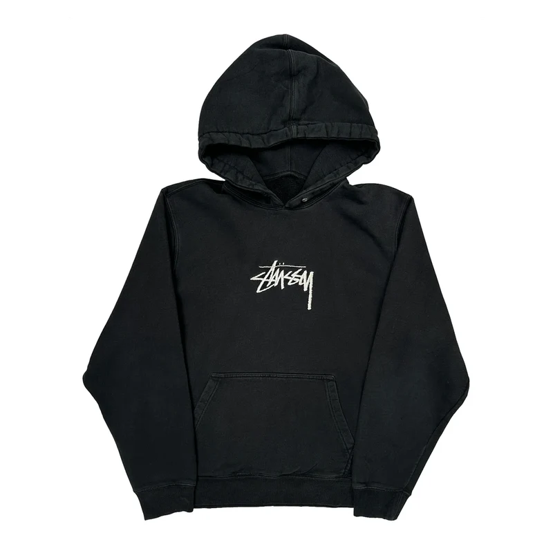 Stussy Hoodie - Medium Black Cotton