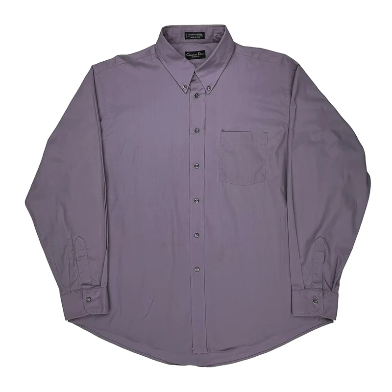 Christian Dior Shirt - XL Purple Cotton Blend