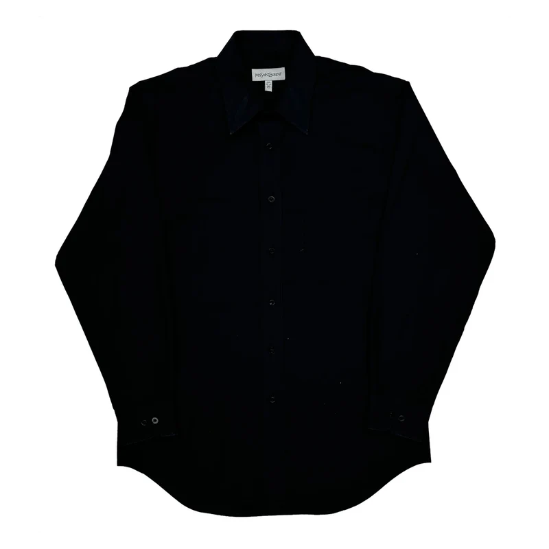 Yves Saint Laurent Shirt - Medium Black Cotton