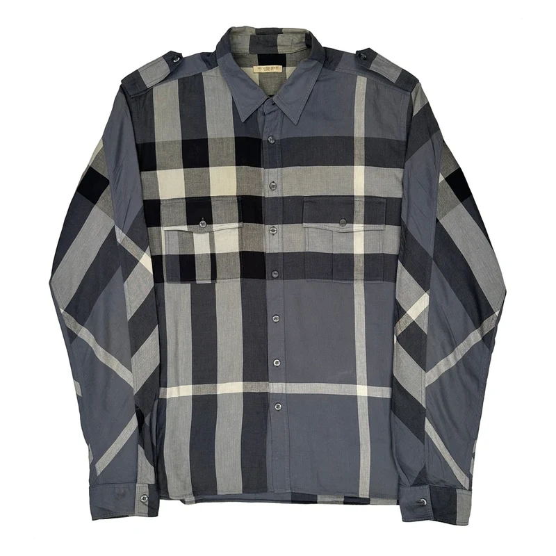 Burberry Brit Nova Checked Shirt - XL Grey Cotton