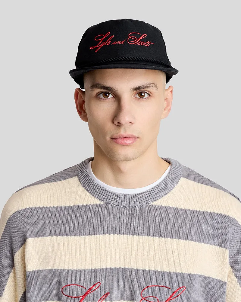 Embroidered Canvas Rope Cap