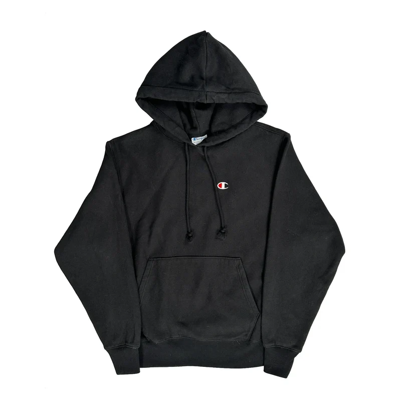 Reverse Weave Champion Hoodie - Medium Black Cotton Blend