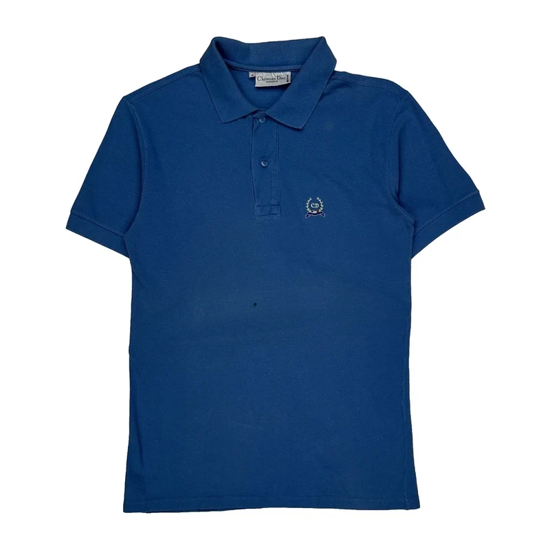 Christian Dior Polo Shirt - Small Blue Cotton