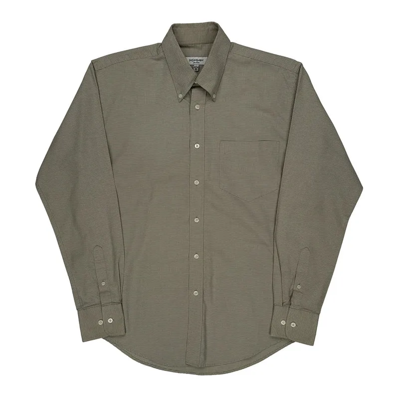 Yves Saint Laurent Shirt - Medium Grey Cotton Blend