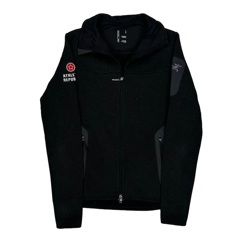 Athlete Republic Logo Arc''Teryx Fleece Jacket - Small Black Polyester