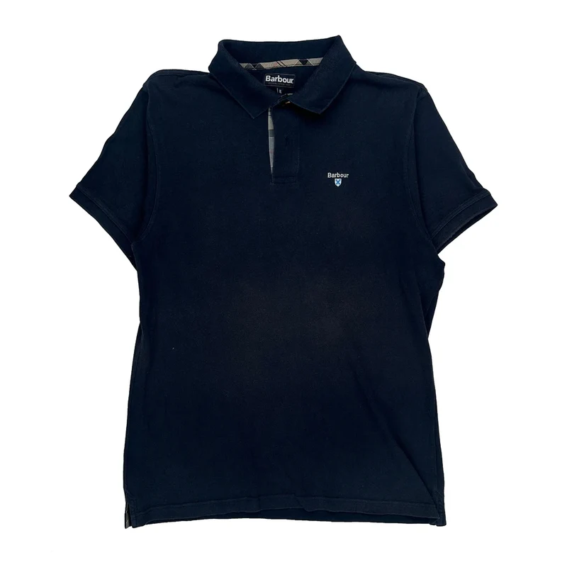 Barbour Polo Shirt - XL Navy Cotton