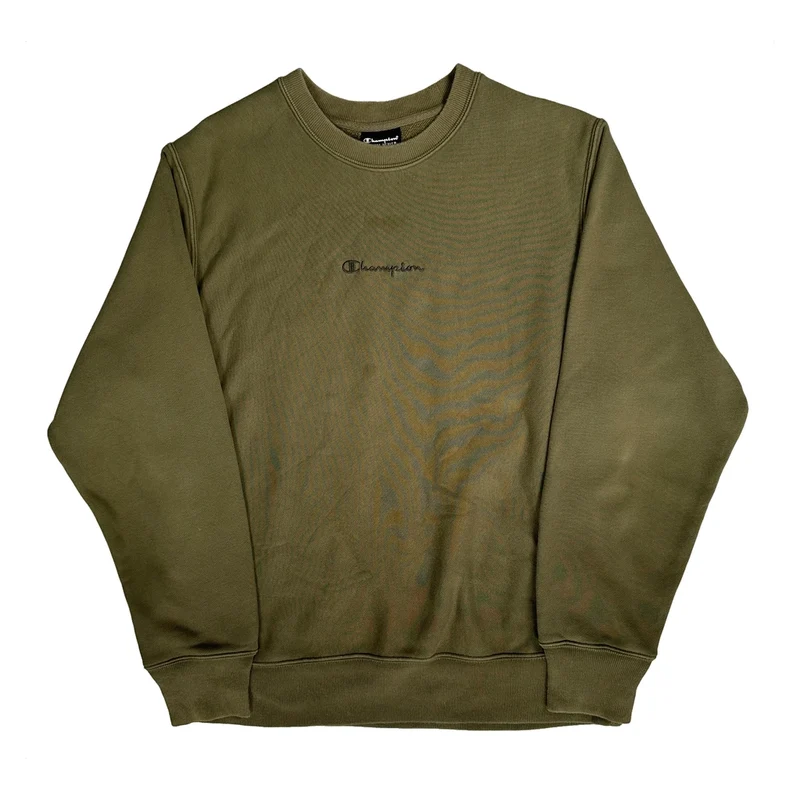 Reverse Weave Champion Sweatshirt - Medium Green Cotton