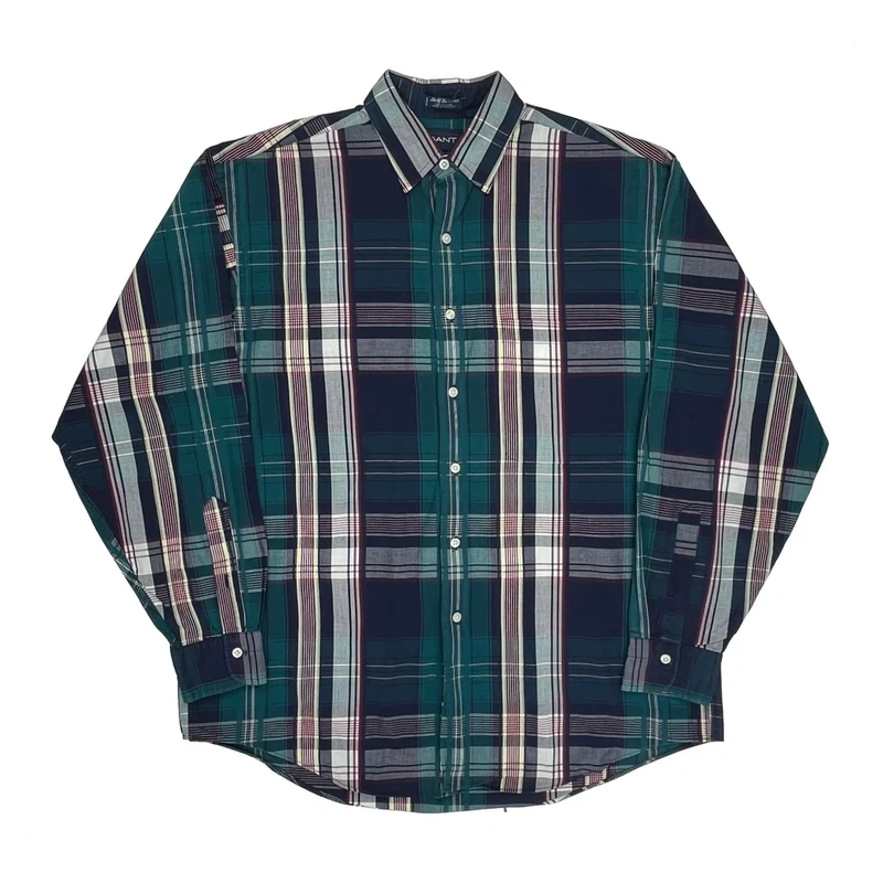 Gant Checked Shirt - Medium Green Cotton