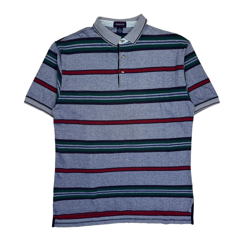 Gant Striped Polo Shirt - XL Blue Cotton