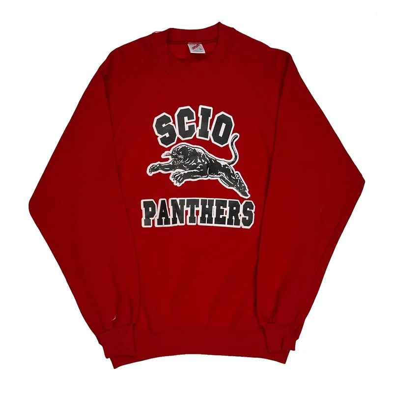 Scio Panthers Jerzees Graphic Sweatshirt - Large Red Cotton