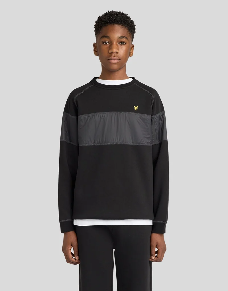 Contrast Panel Crew Neck Sweatshirt