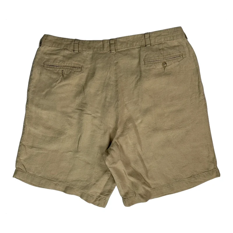 Linen Polo By Ralph Lauren Shorts - 36W 6L Beige Linen