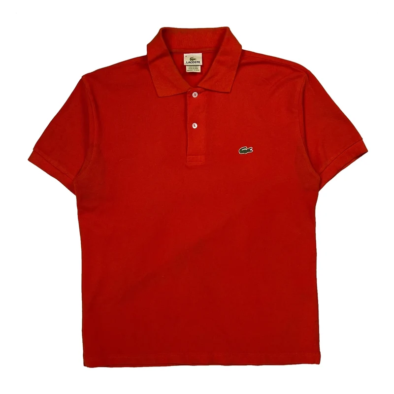 Lacoste Polo Shirt - Medium Red Cotton