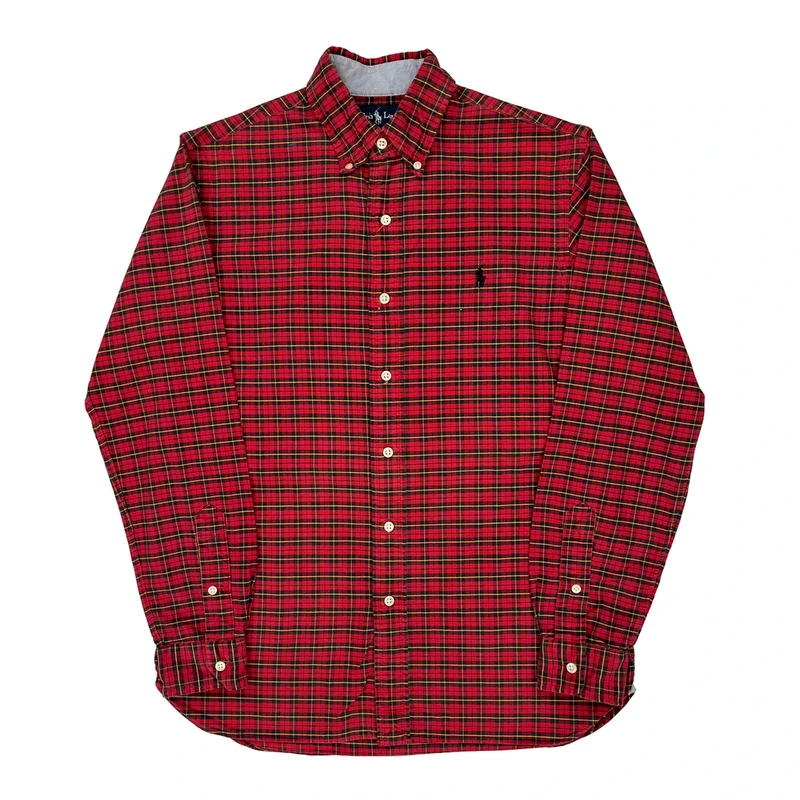Ralph Lauren Checked Shirt - Small Red Cotton