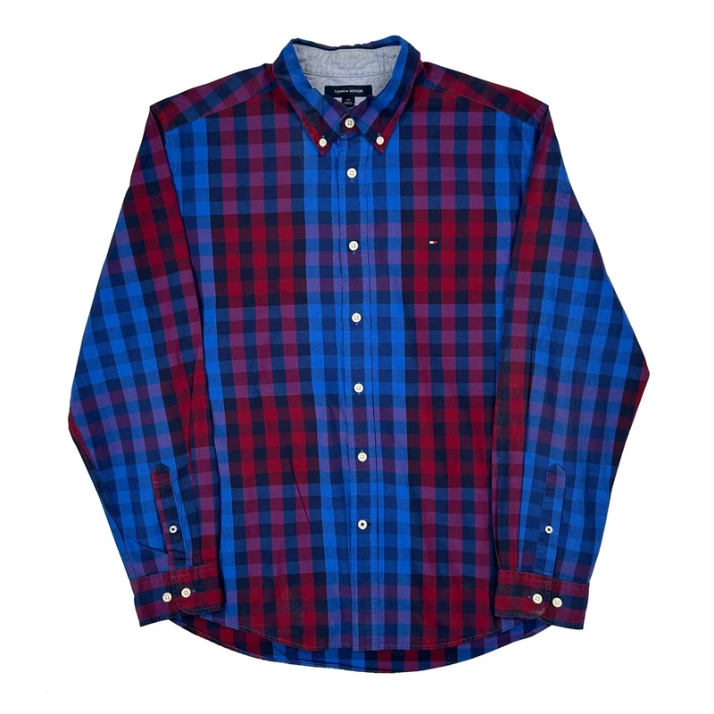 Tommy Hilfiger Checked Shirt - Large Multicoloured Cotton