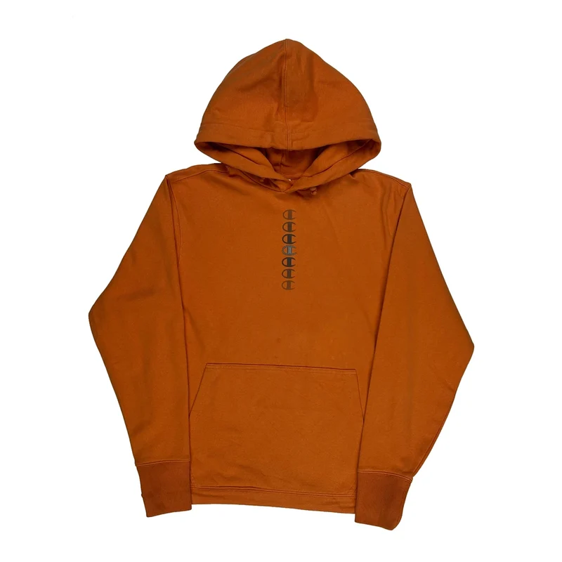 Reverse Weave Champion Hoodie - Small Orange Cotton Blend