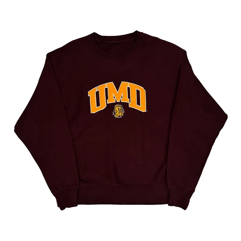 Umd Champion College Sweatshirt - XL Burgundy Cotton Blend