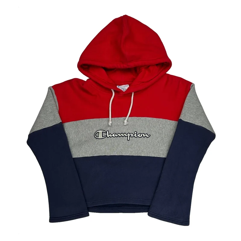 Reverse Weave Champion Spellout Hoodie - Small Red Cotton