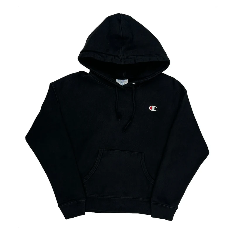 Reverse Weave Champion Hoodie - Small Black Cotton Blend