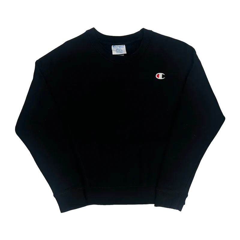 Reverse Weave Champion Sweatshirt - Small Black Cotton Blend