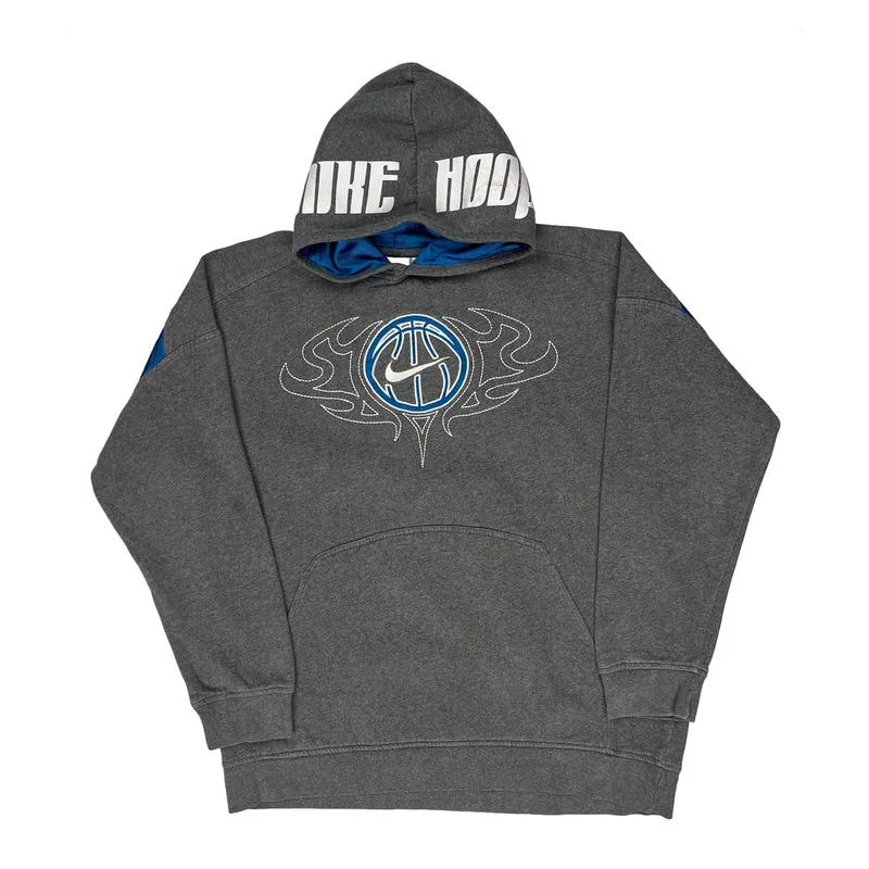 Nike Hoop Nike Graphic Hoodie - XL Grey Cotton Blend