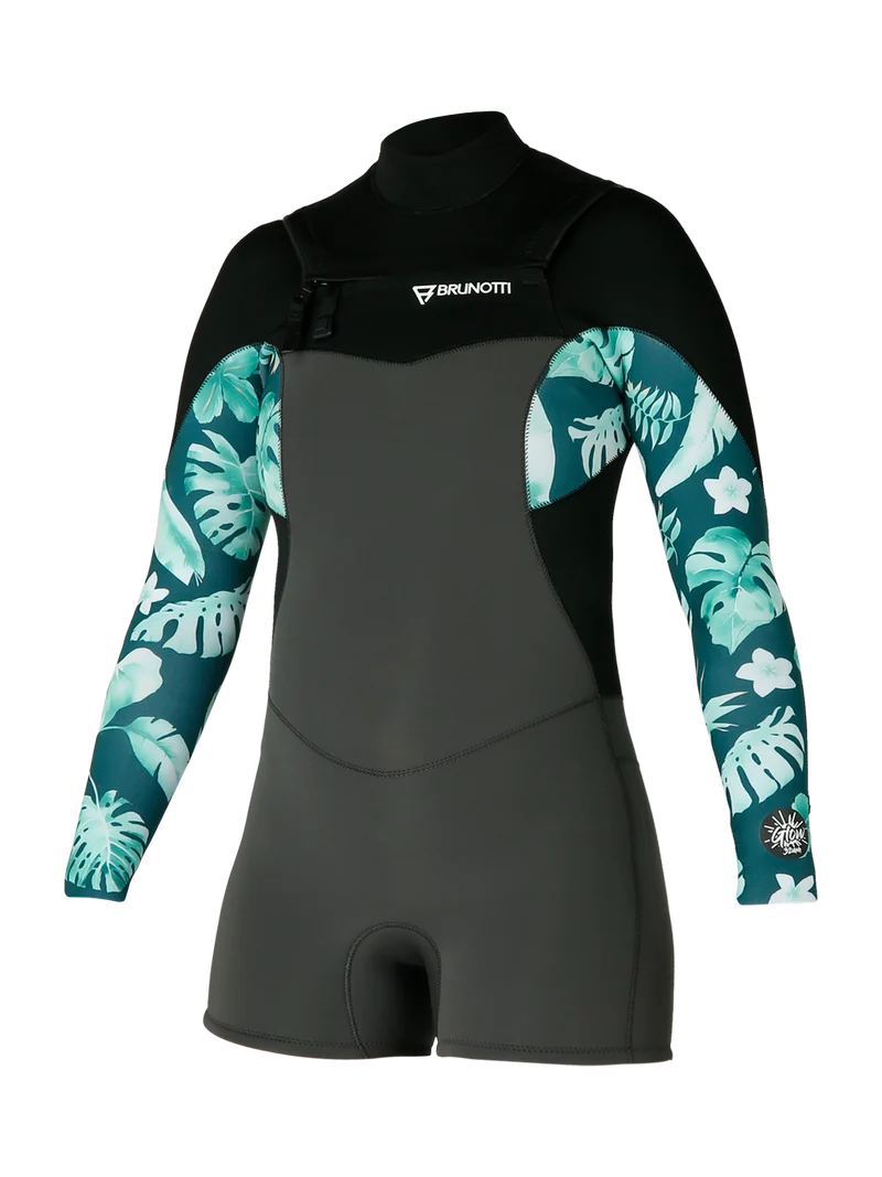 Glow Longarm Shorty 3/2mm Women Wetsuit | Black