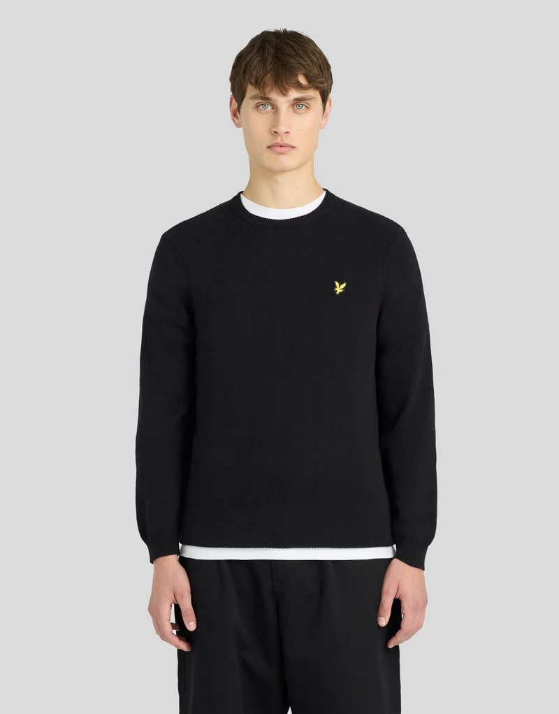 Relaxed Cotton Merino Crew Neck Jumper