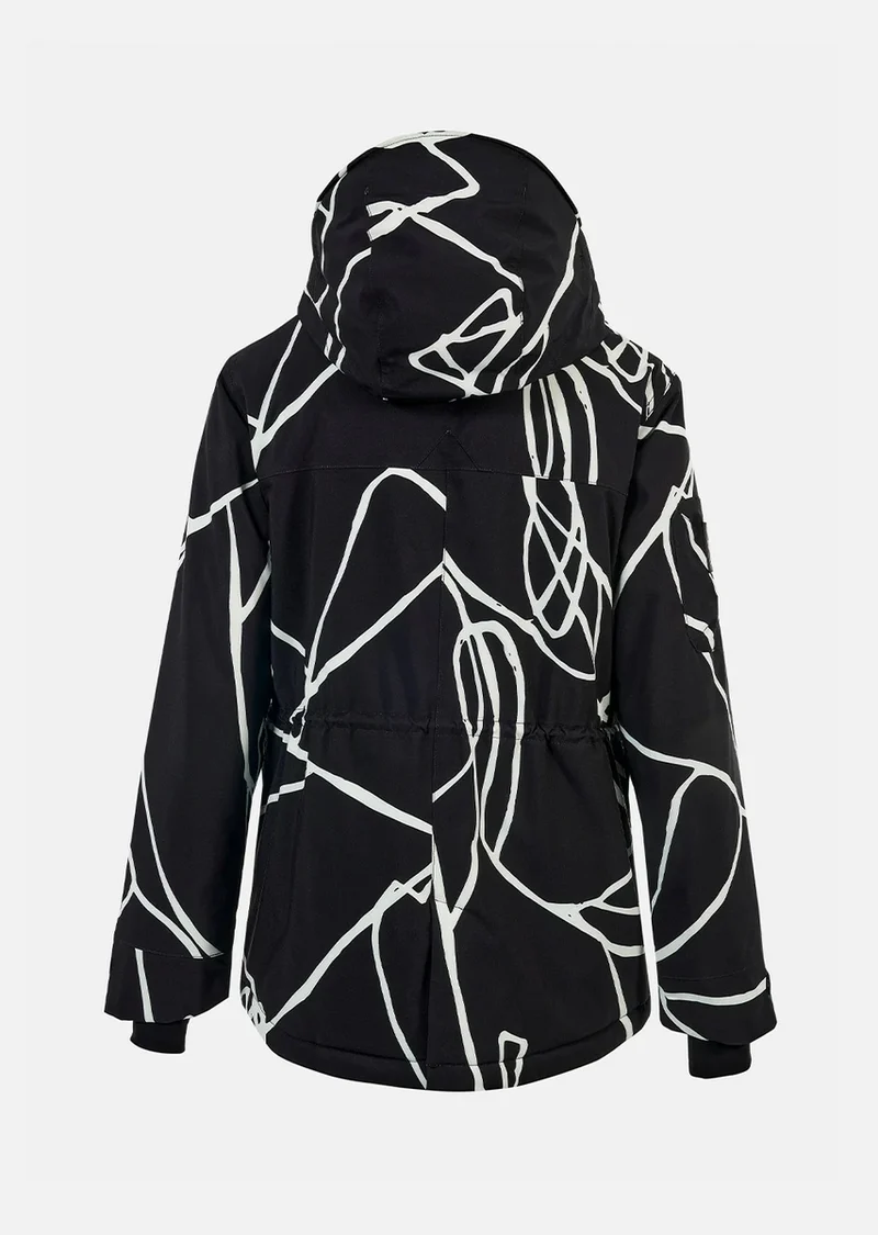 WATTS Clever Ski Jas Dames Zwart/Wit/Roze