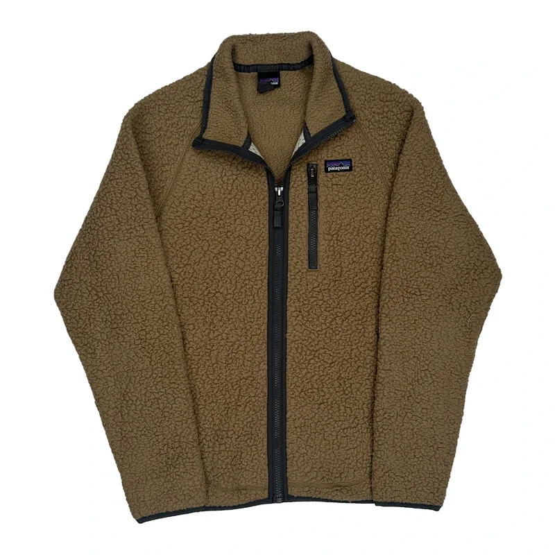 Patagonia Fleece Jacket - Small Brown Polyester