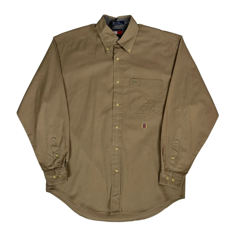 Tommy Hilfiger Shirt - Small Khaki Cotton