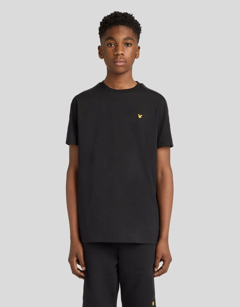 Cotton Blend Jacqaurd Tape T-Shirt