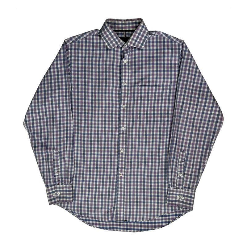 Tommy Hilfiger Checked Shirt - Medium Multicoloured Cotton