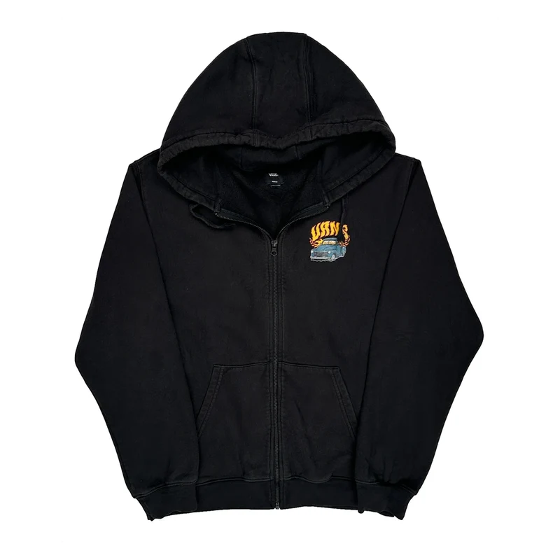 Car Club Vans Graphic Hoodie - Medium Black Cotton