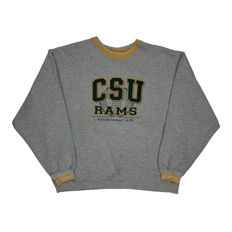 Csu Rams 58 Sports Sweatshirt - Large Grey Cotton