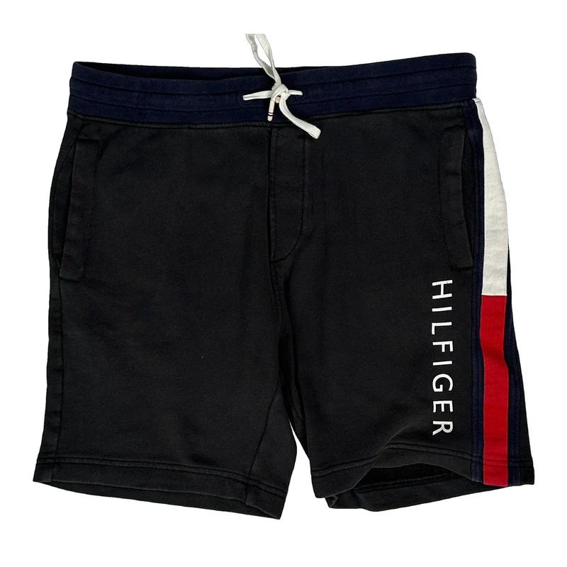 Hilfiger Spellout Tommy Hilfiger Shorts - Medium Black Cotton