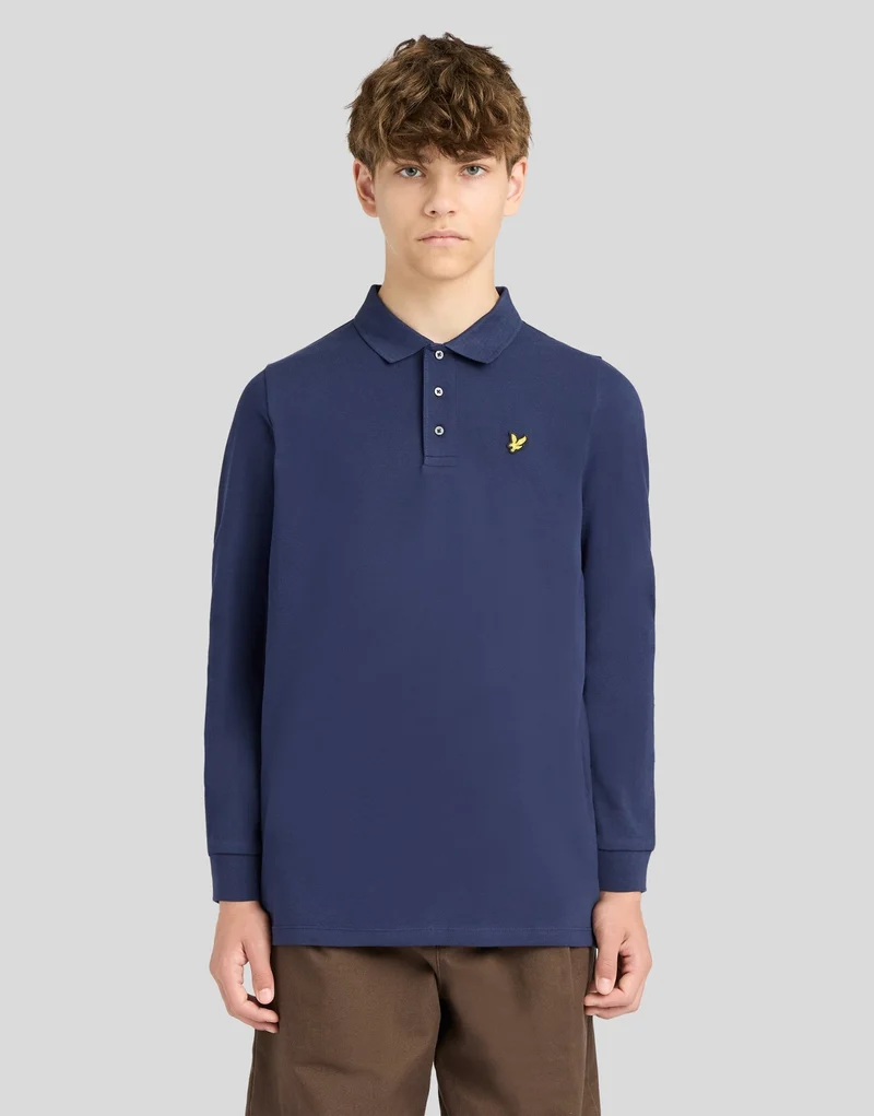 Long Sleeve Cotton Polo Shirt