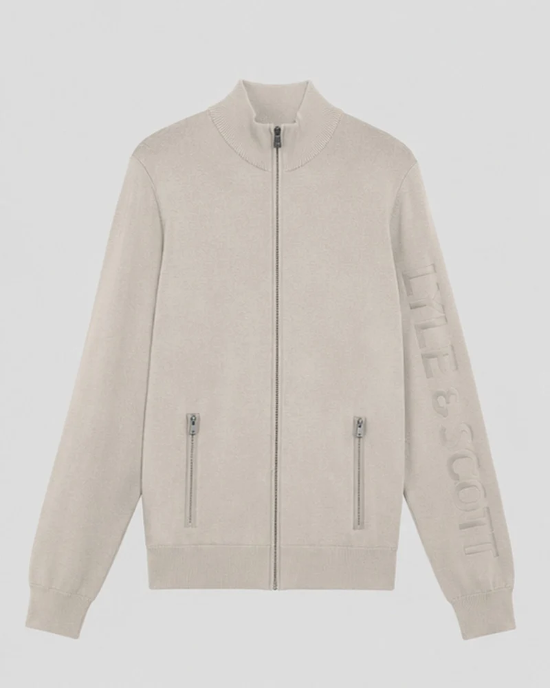 Mesh Logo Knitted Track Jacket