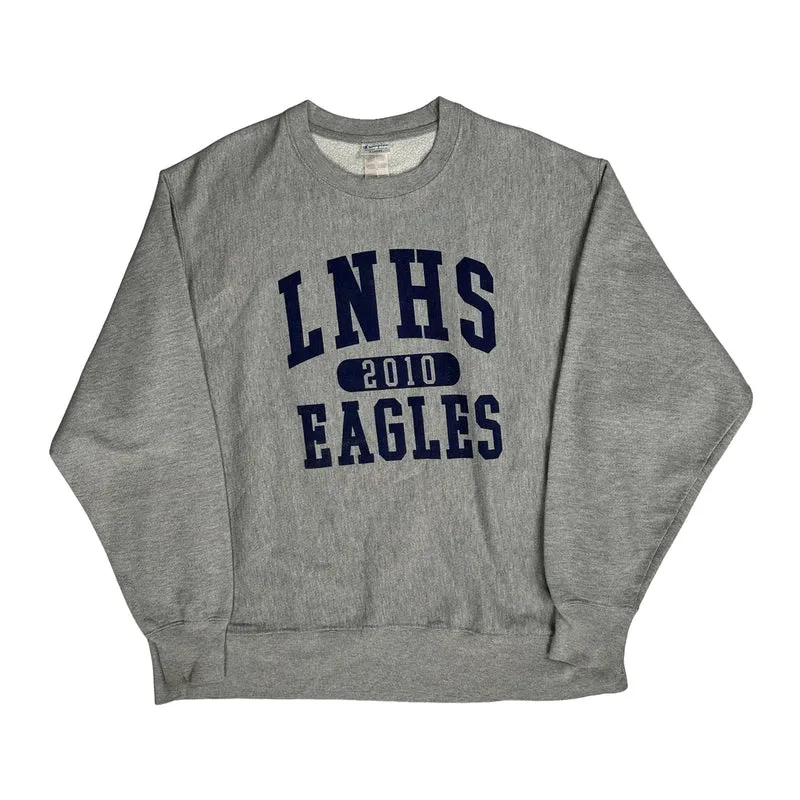 Reverse Weave Champion Lnhs Eagles 2010 Sweatshirt - XL Grey Cotton Blend