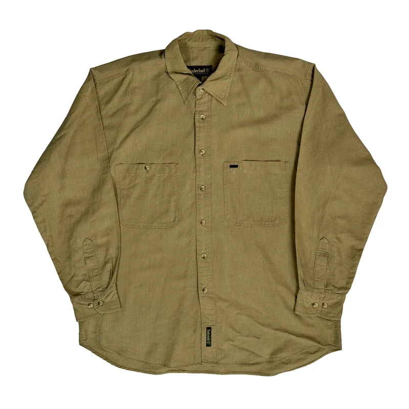 Timberland Shirt - Large Beige Cotton