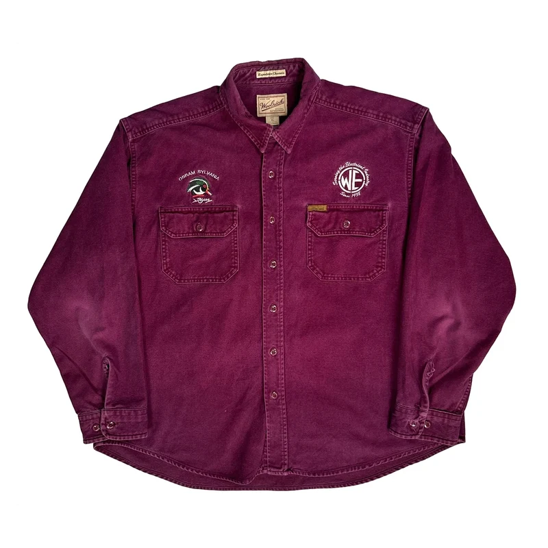 Expedition Chamois Woolrich Shirt - XL Purple Cotton