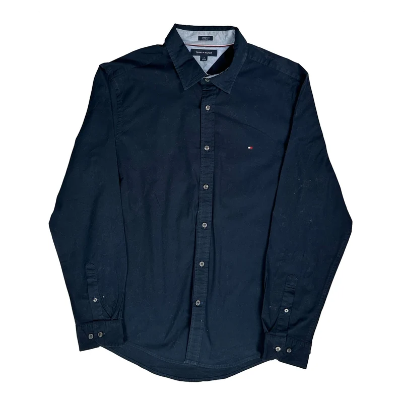 Tommy Hilfiger Shirt - Large Navy Cotton