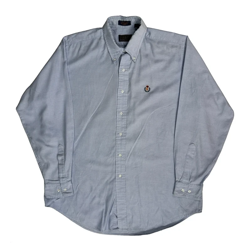 Chaps Ralph Lauren Shirt - Large Blue Cotton