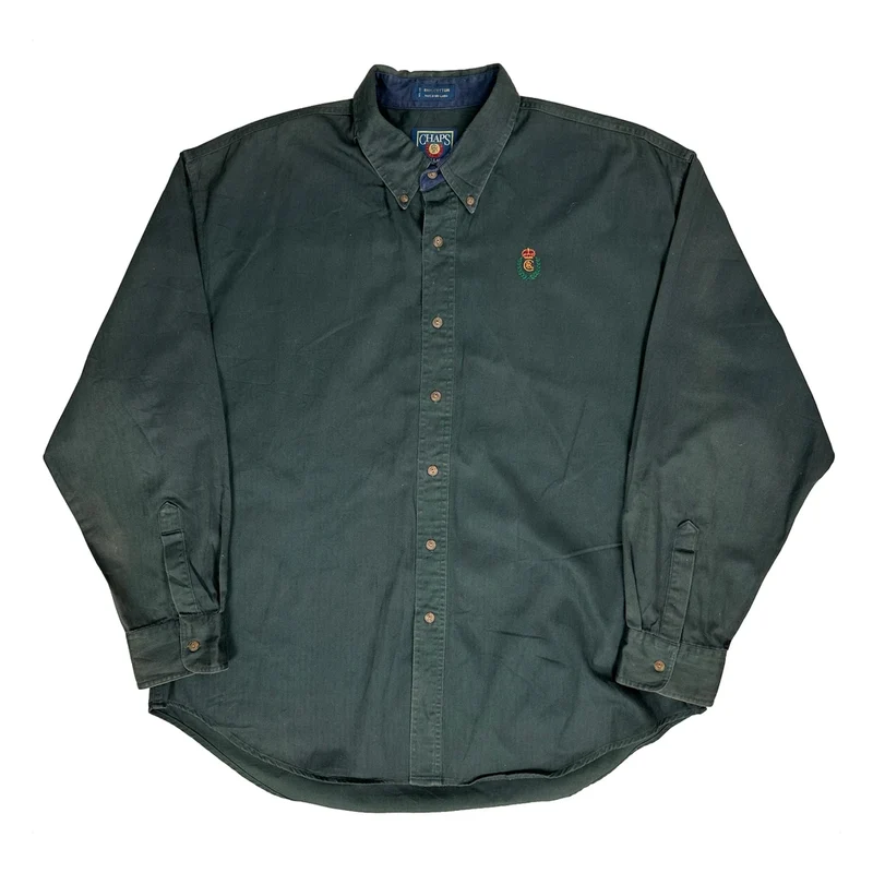 Chaps Ralph Lauren Shirt - XL Green Cotton