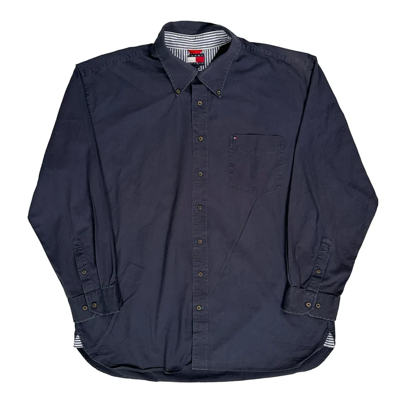 Tommy Hilfiger Shirt - 2XL Navy Cotton