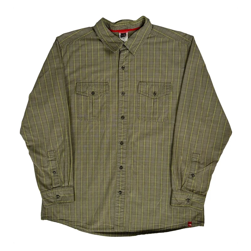 The North Face Striped Shirt - XL Green Cotton