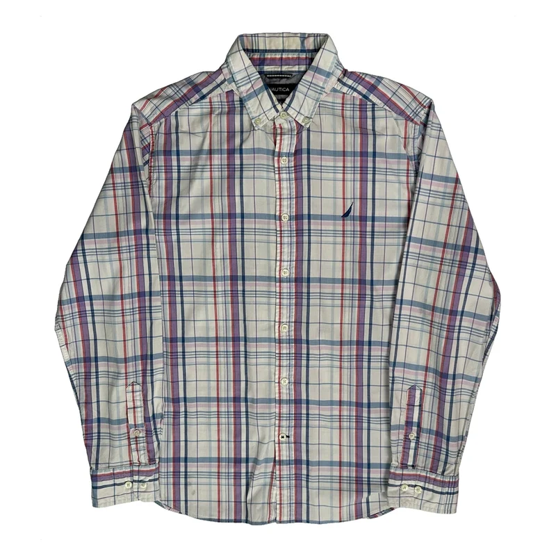 Nautica Checked Shirt - Large Multicoloured Cotton
