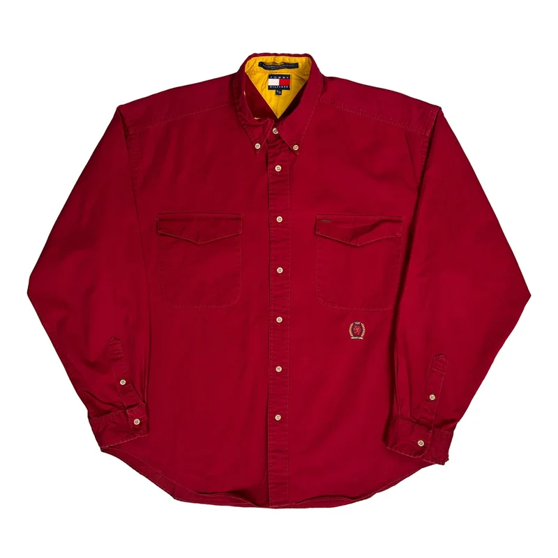Tommy Hilfiger Shirt - XL Red Cotton
